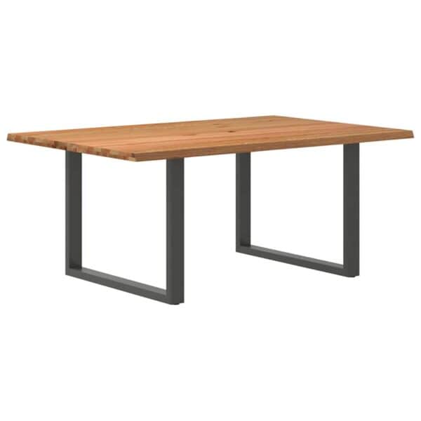 Eettafel Rechthoekig Massief Eikenhout Lichtbruin