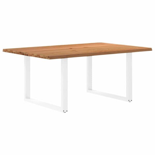 Eettafel Rechthoekig Massief Eikenhout Lichtbruin