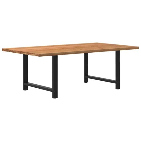 Eettafel Rechthoekig Massief Eikenhout Lichtbruin