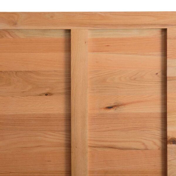 Eettafel Rechthoekig 220X120X74 Cm Massief Eikenhout Lichtbruin Wit