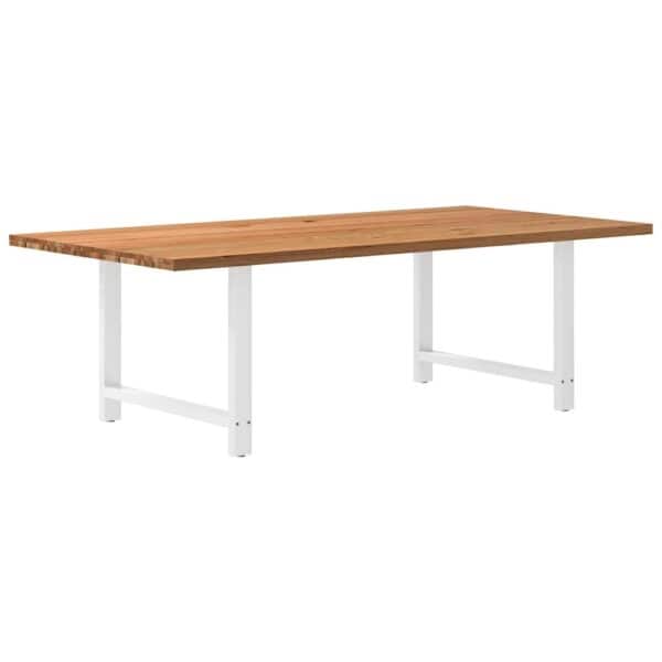 Eettafel Rechthoekig Massief Eikenhout Lichtbruin