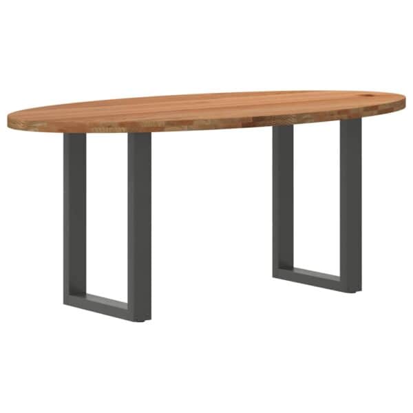 Eettafel Ovaal Massief Eikenhout Lichtbruin