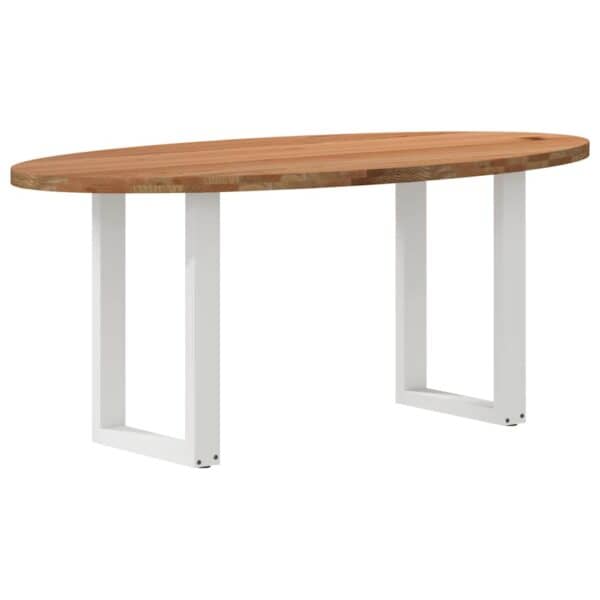 Eettafel Ovaal Massief Eikenhout Lichtbruin