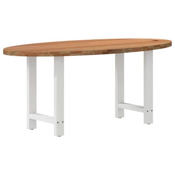 Eettafel Ovaal Massief Eikenhout Lichtbruin