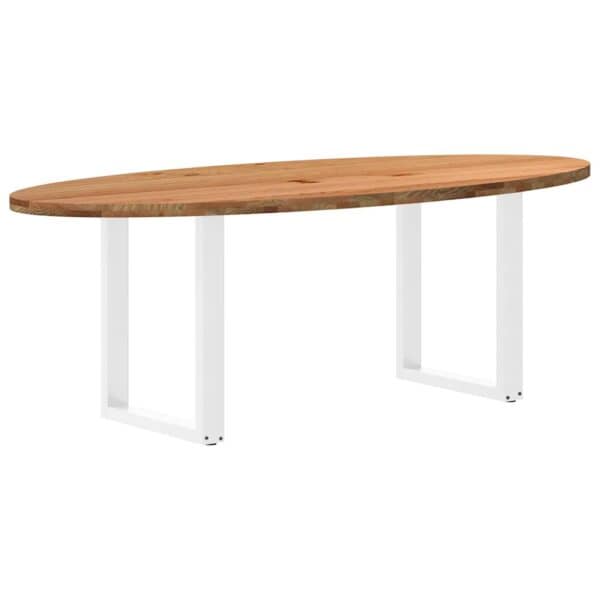 Eettafel Ovaal Massief Eikenhout Lichtbruin