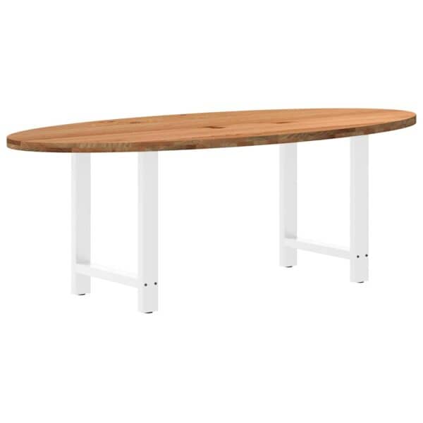 Eettafel Ovaal Massief Eikenhout Lichtbruin