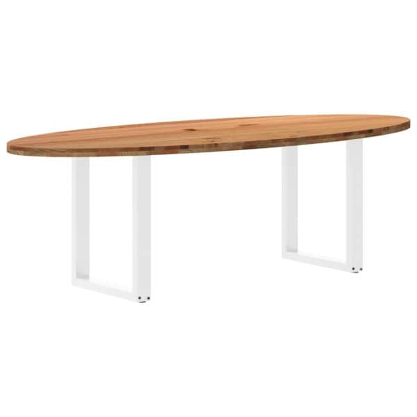 Eettafel Ovaal Massief Eikenhout Lichtbruin