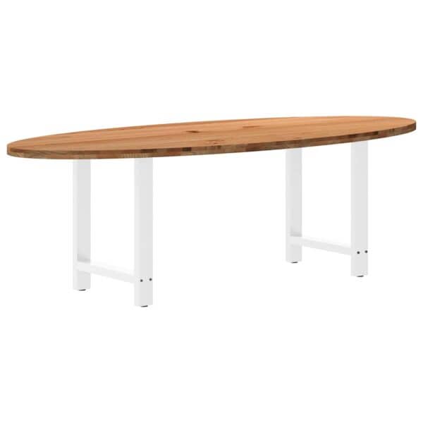 Eettafel Ovaal Massief Eikenhout Lichtbruin