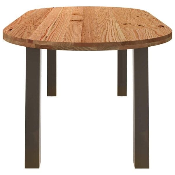 Eettafel Ovaal Massief Eikenhout Lichtbruin