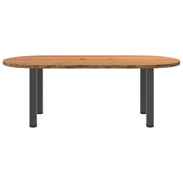 Eettafel Ovaal Massief Eikenhout Lichtbruin