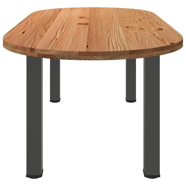 Eettafel Ovaal Massief Eikenhout Lichtbruin