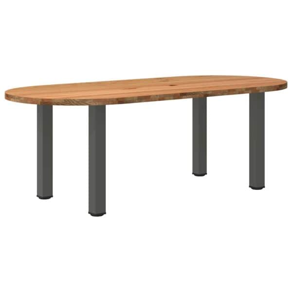 Eettafel Ovaal Massief Eikenhout Lichtbruin