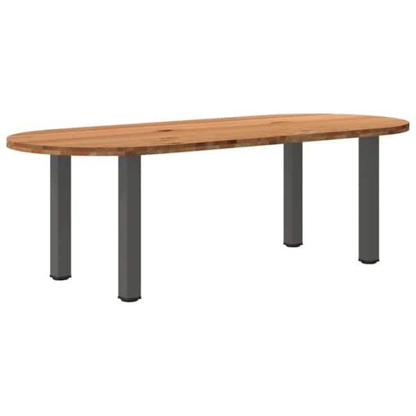Eettafel Ovaal Massief Eikenhout Lichtbruin