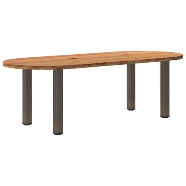 Eettafel Ovaal Massief Eikenhout Lichtbruin