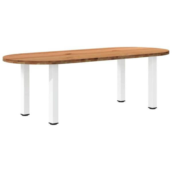 Eettafel Ovaal Massief Eikenhout Lichtbruin