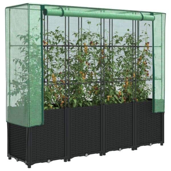 Plantenbak Verhoogd Met Kashoes 160X40X153 Cm Rattanlook