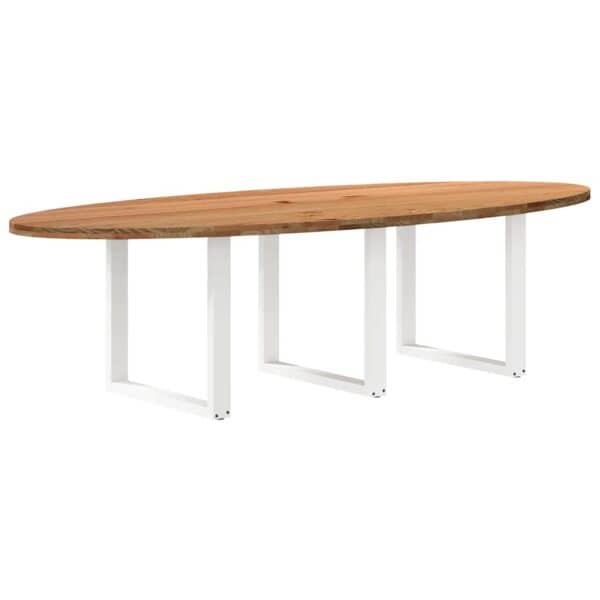 Eettafel Ovaal Massief Eikenhout Lichtbruin