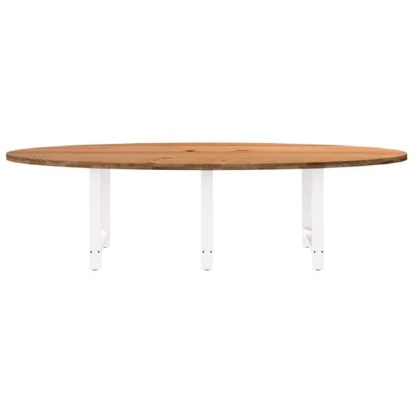 Eettafel Ovaal Massief Eikenhout Lichtbruin