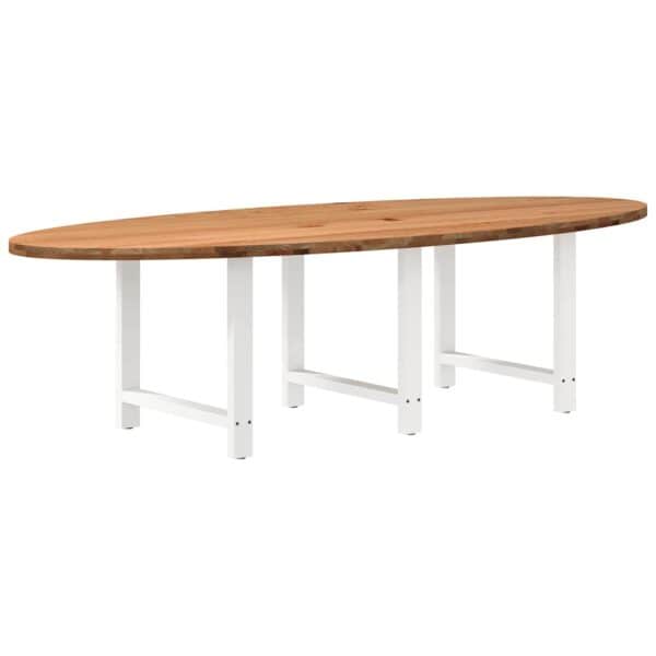 Eettafel Ovaal Massief Eikenhout Lichtbruin