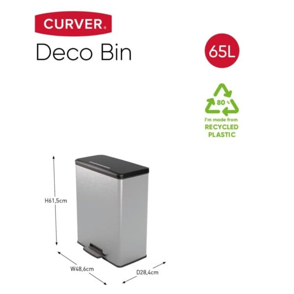 Curver Pedaalemmer Deco Rechthoekig 65 L Kleurig