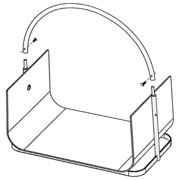 Hi Brandhouthouder 40,5X30X47 Cm Zilverkleurig