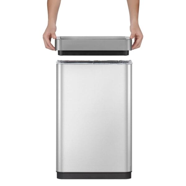 Eko Vuilnisbak Met Sensor Mirage X 80 L Matzilverkleurig