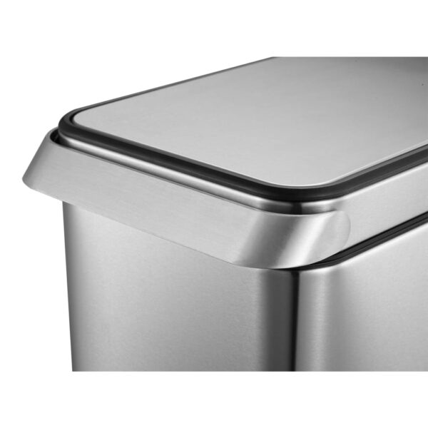 Eko Afvalbak Touch Bar 30 L Matzilverkleurig