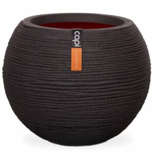 Capi Bloempot Nature Rib Bolvormig Kblr270 Zwart