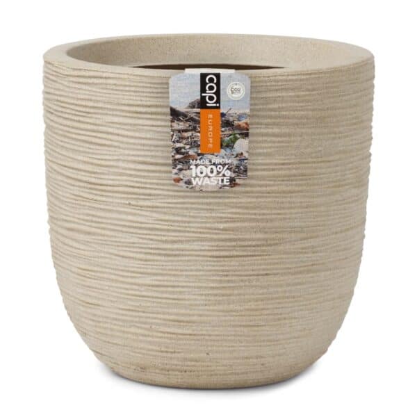 Capi Plantenbak Waste Rib Terrazzo Beige 43X41 Cm