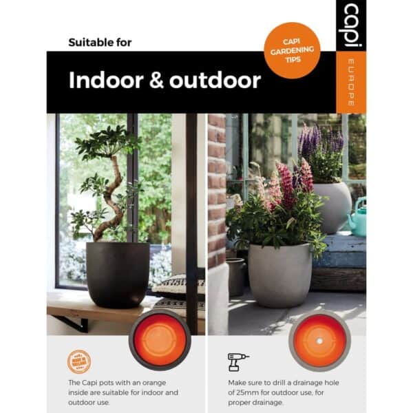 Capi Plantenbak Waste Rib Terrazzo Beige 43X41 Cm