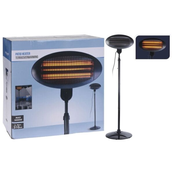 Excellent Electrics Terrasverwarmer Staand 2000 W Quartz Zwart