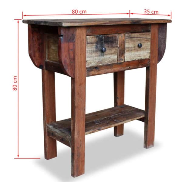 Wandtafel 80X35X80 Cm Gemengd Gerecycled Hout