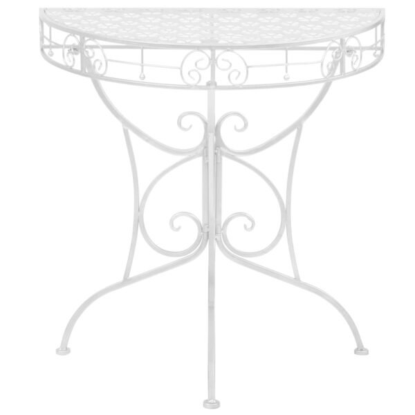 Bijzettafel Vintage Stijl Half Rond 72X36X74 Cm Metaal