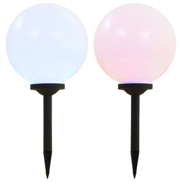 Led-Solarlampen Rond Rgb 2 St
