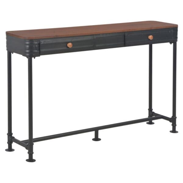 Wandtafel Met 2 Lades 120X30X75 Cm Massief Vurenhout
