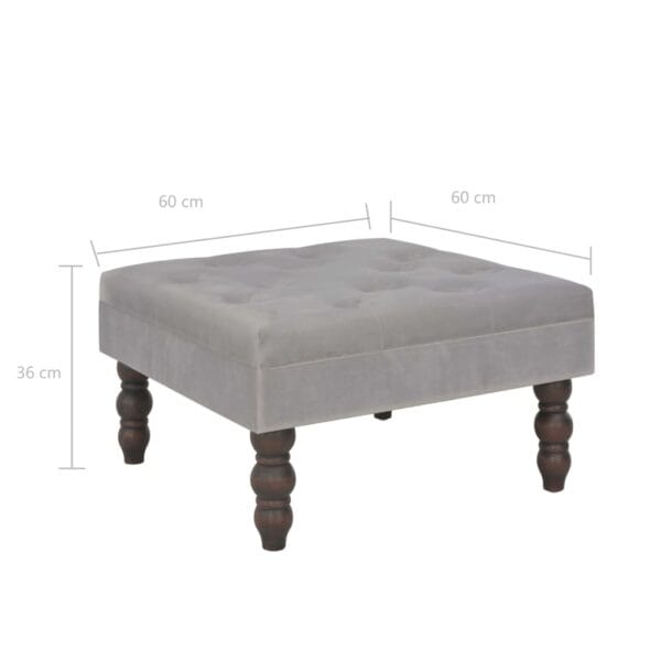 Kruk 60X60X36 Cm Fluweel Donker