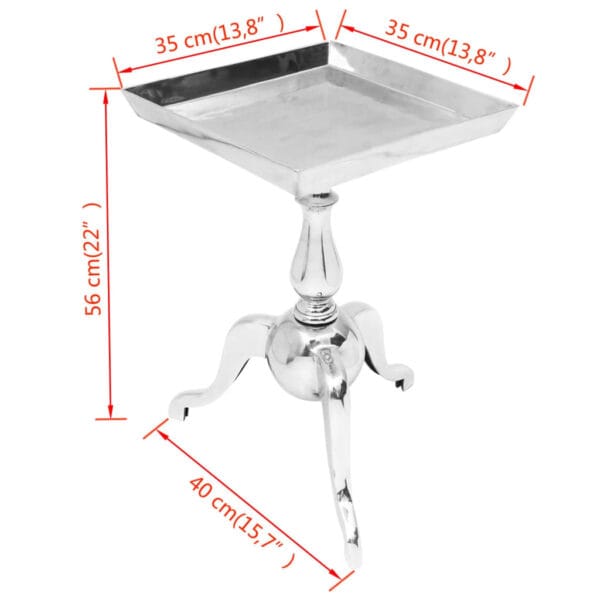 Bijzettafel Aluminium Zilver