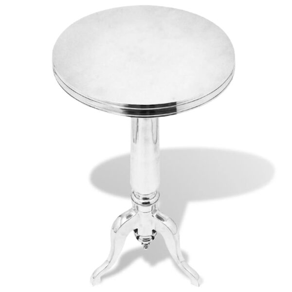 Bijzettafel Rond Aluminium Zilver