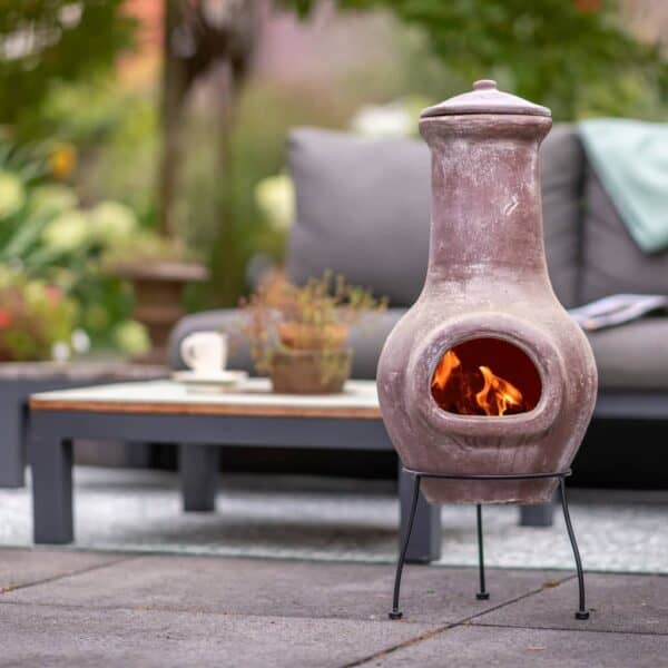 Redfire Haard Salamanca 36X36X85 Cm Klei Donkerrood