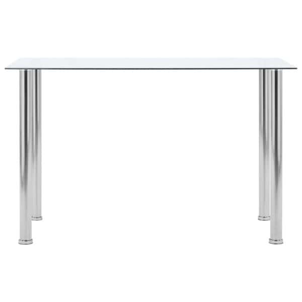 Eettafel 120X60X75 Cm Gehard Glas Transparant