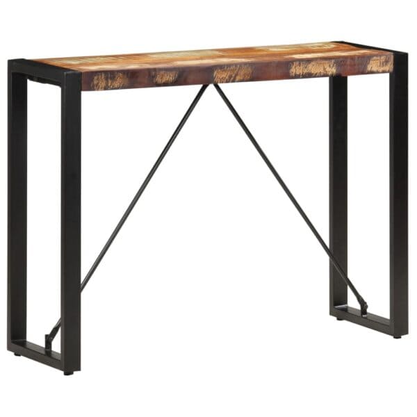 Wandtafel 110X35X76 Cm Massief Gerecycled Hout