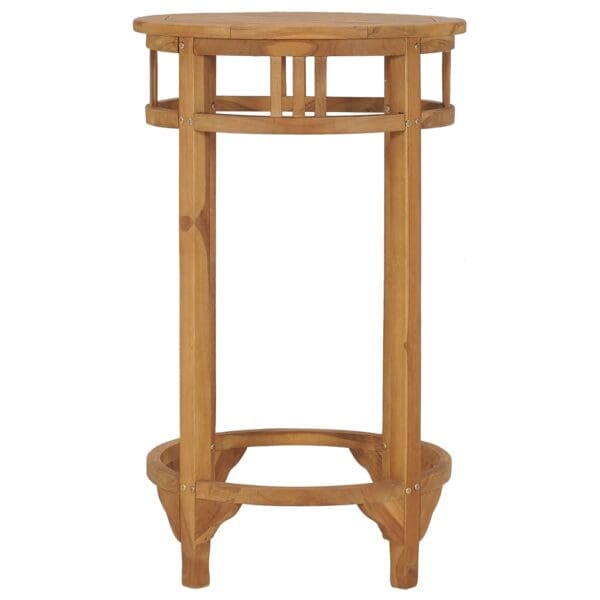 Bartafel Ø60 Cm Massief Teakhout Antraciet