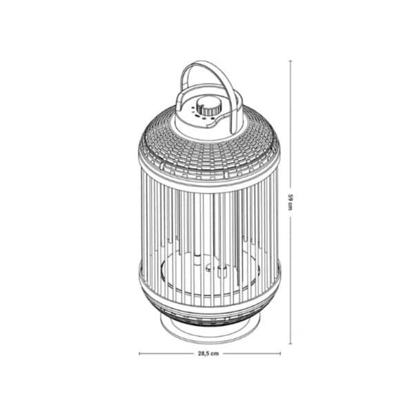 Sunred Tafelverwarmer Indox 1200 W Halogeen Zwart