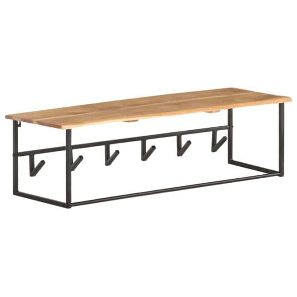 Kapstok Met Schap 100X34X38 Cm Massief Acaciahout