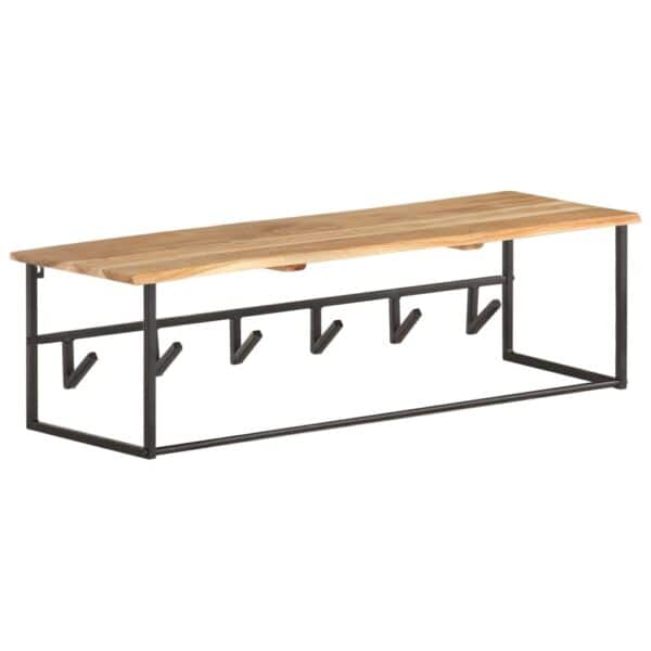 Kapstok Met Schap 100X34X38 Cm Massief Acaciahout