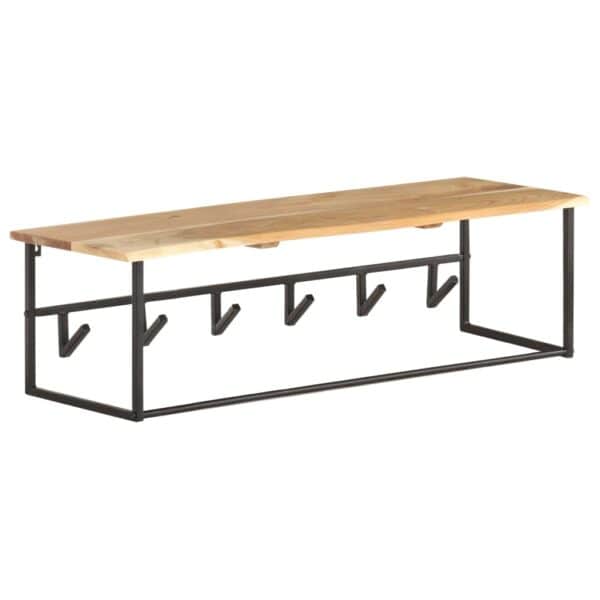 Kapstok Met Schap 100X34X38 Cm Massief Acaciahout