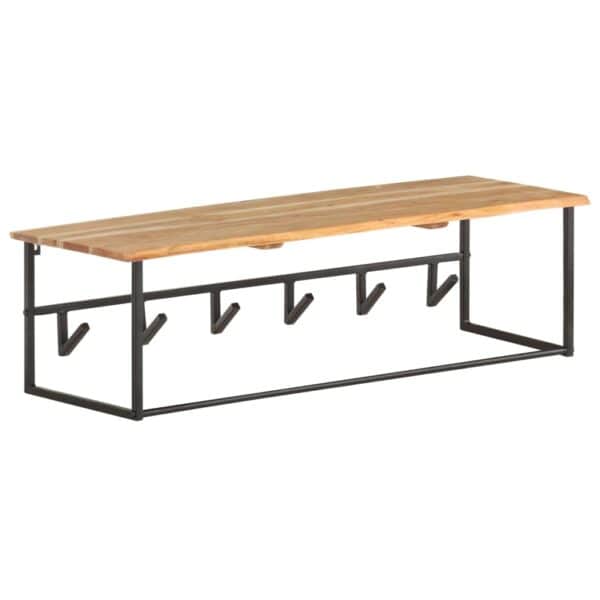 Kapstok Met Schap 100X34X38 Cm Massief Acaciahout