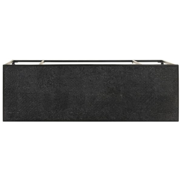 Wandtafel 110X35X76 Cm Massief Acaciahout En Mangohout Zwart