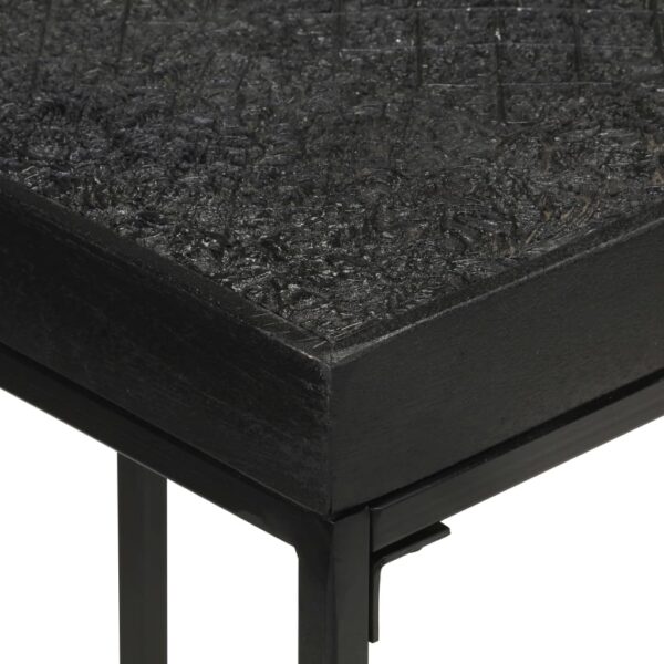 Wandtafel 110X35X76 Cm Massief Acaciahout En Mangohout Zwart