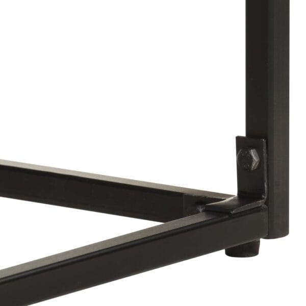 Wandtafel 110X35X76 Cm Massief Acaciahout En Mangohout Zwart